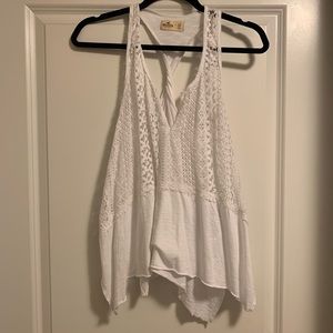 Hollister White Lace Tank Top